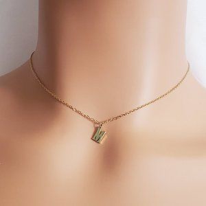 Initial M Gold Necklace